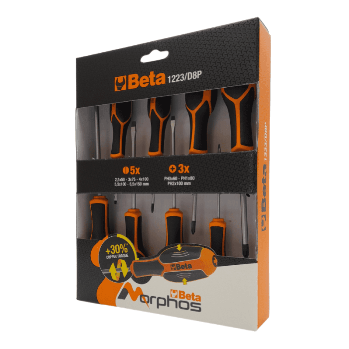 Set 8 Giraviti Morphos Taglio Phillips Beta 1223/D8P